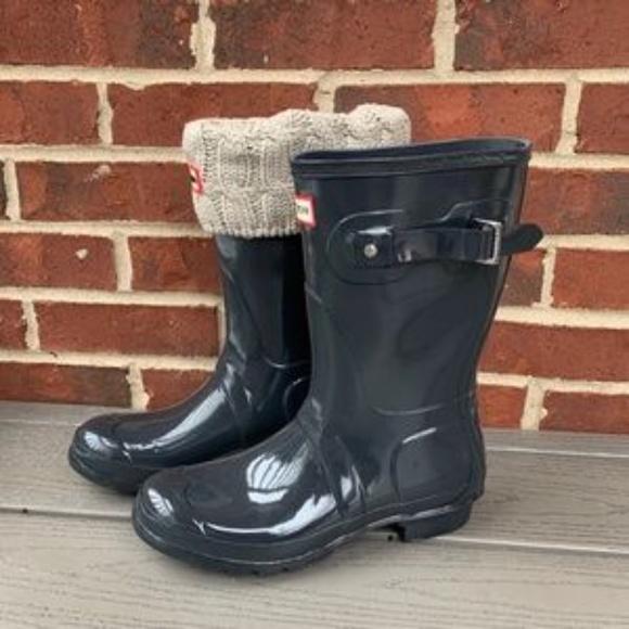 Hunter Original Short Gloss Rain Boots & - Picture 3 of 10